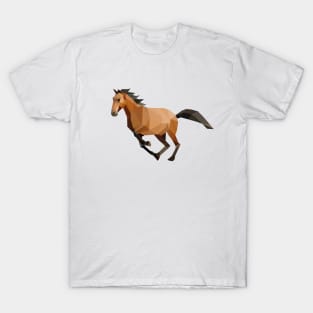 Brown Low Poly Horse T-Shirt